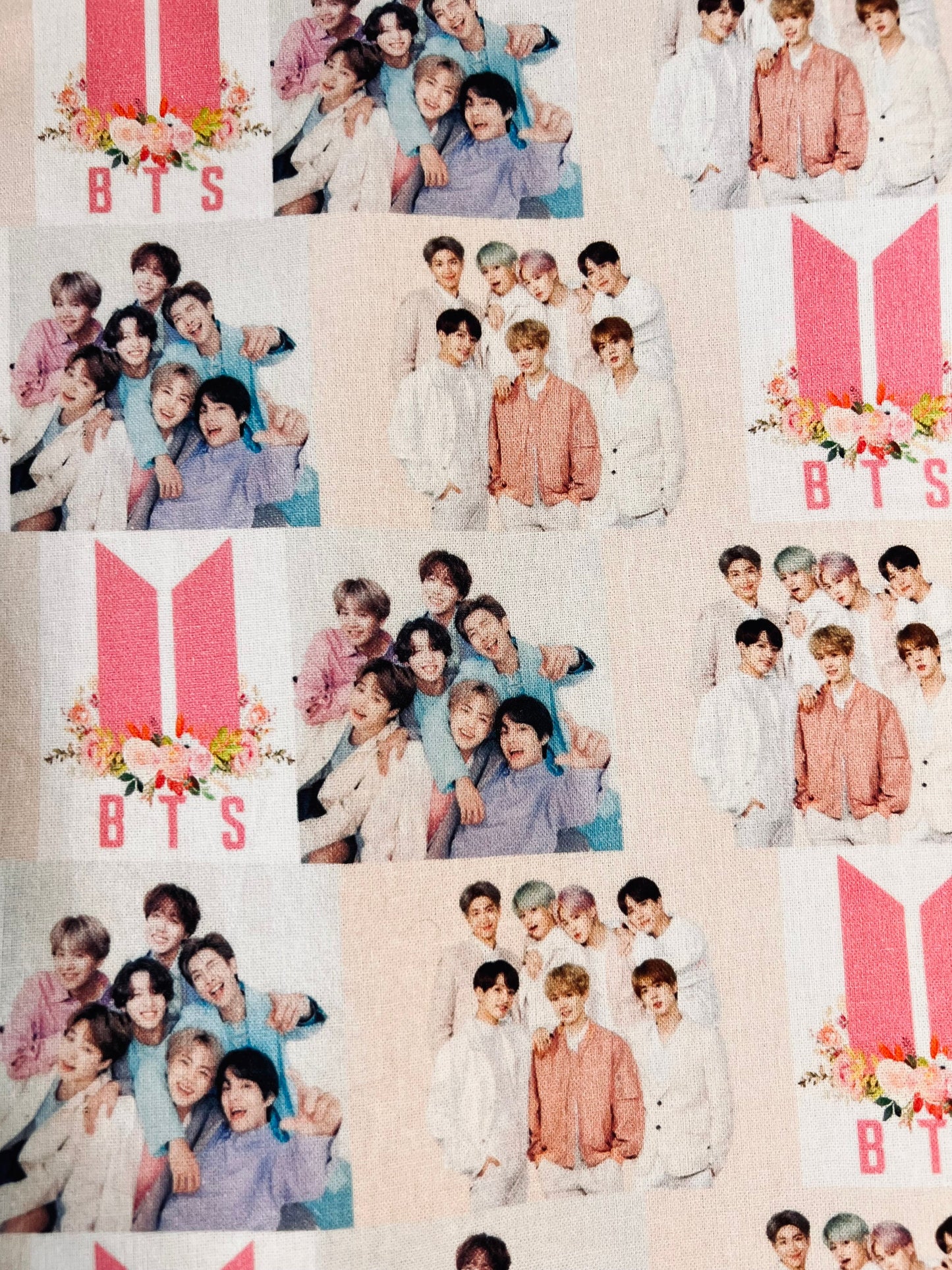 BTS reversible fabric tote