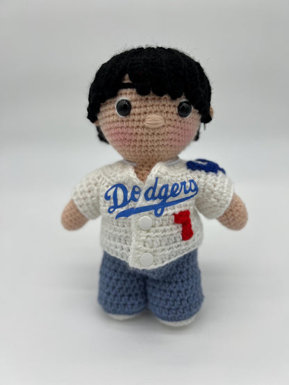 Made to order: BTS V Doll Dodgers Jersey, Handmade Kpop Fan Gift