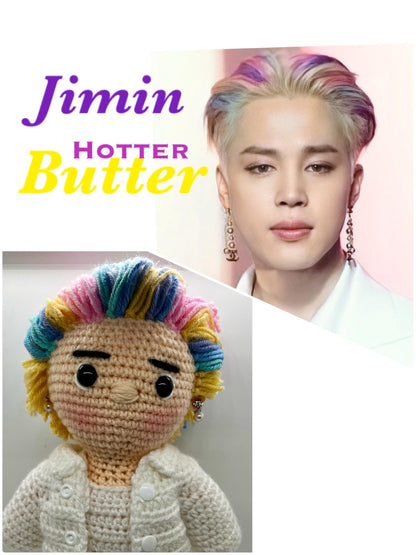 BTS Jimin Hotter Butter hand-crocheted chubby doll