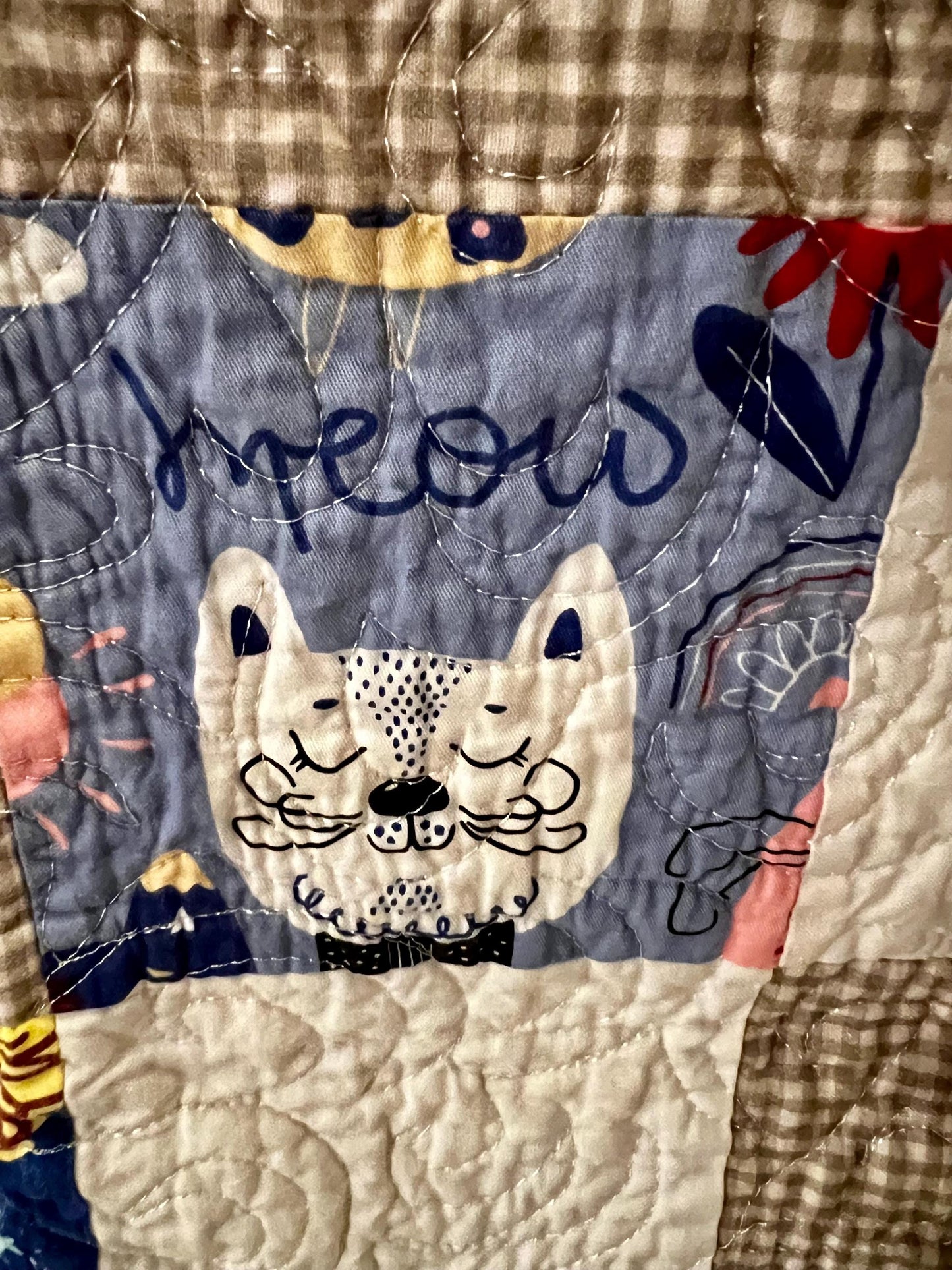 Handmade patchwork baby quilt like your grandma used to make