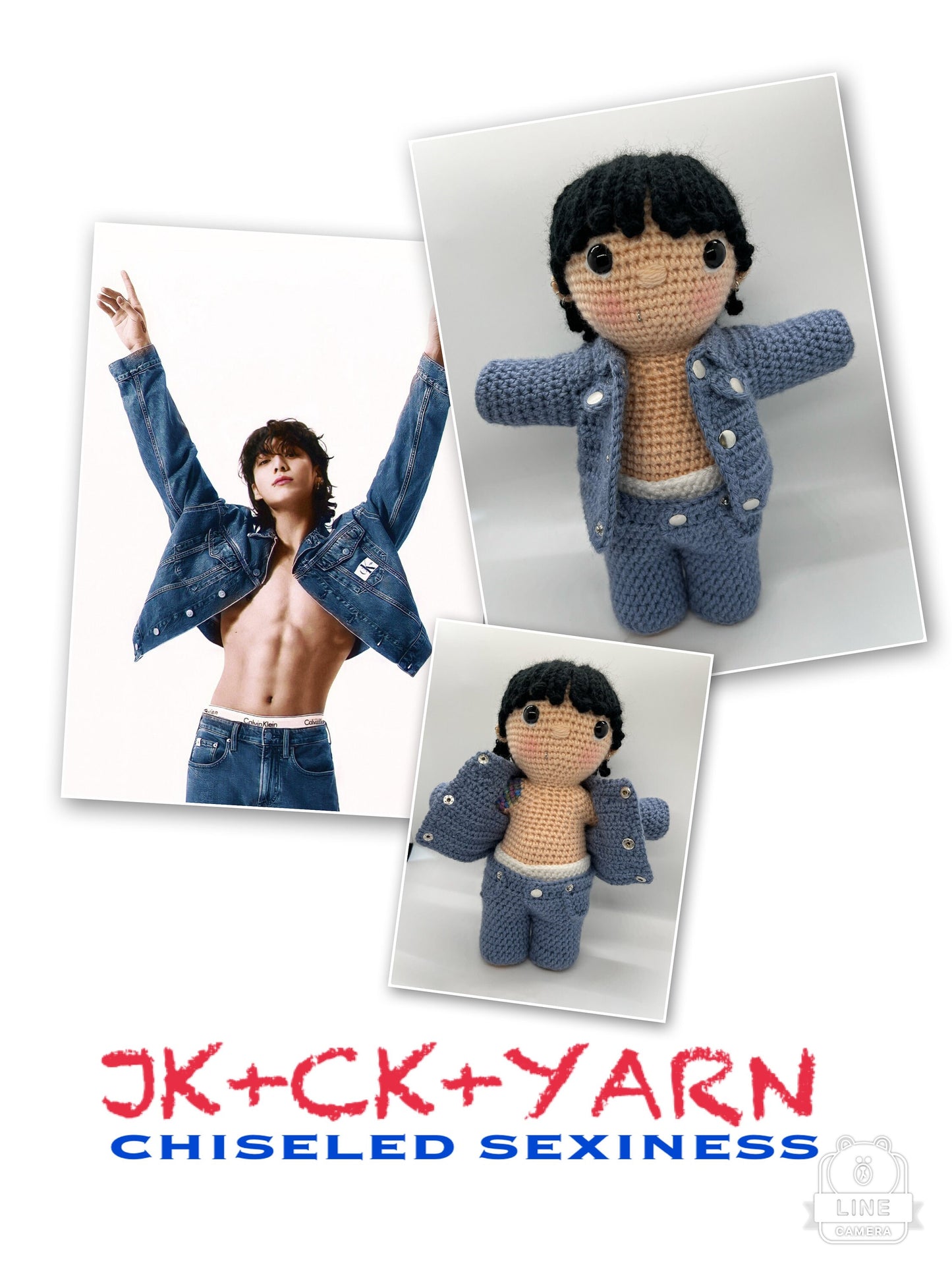 BTS Jung Kook for CK Jeans Crocheted Doll