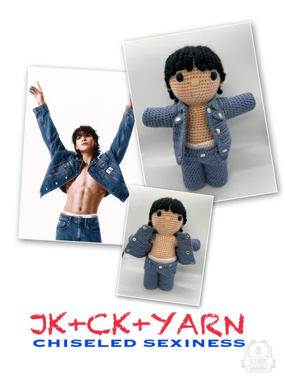 BTS Jung Kook for CK Jeans Crocheted Doll