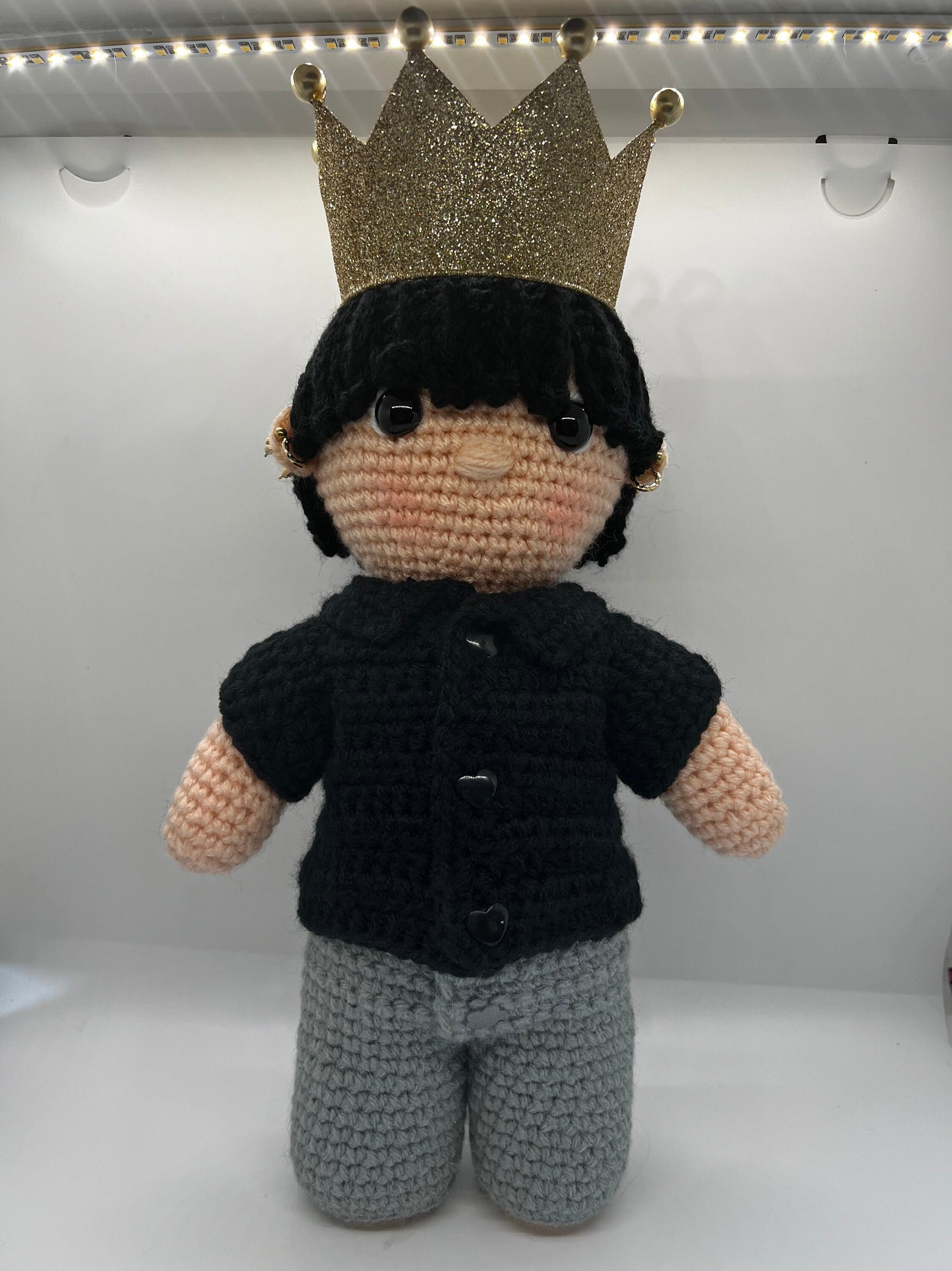 BTS King V who can make anything look beautiful. Hand crochet doll