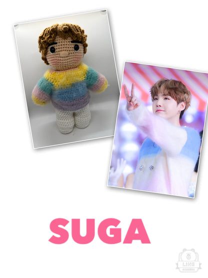 BTS SUGA hand crocheted doll