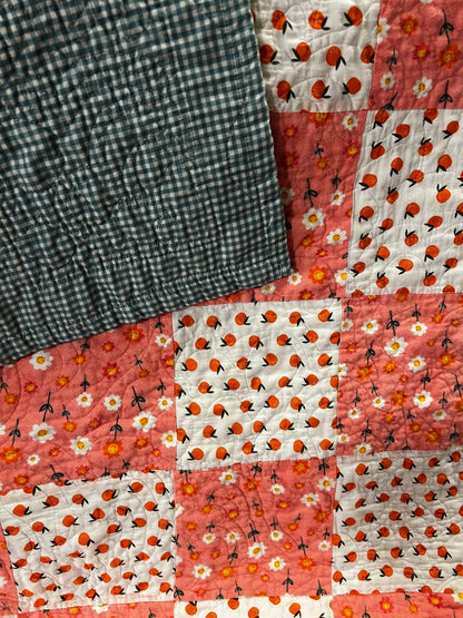 Handmade patchwork baby quilt like your grandma used to make