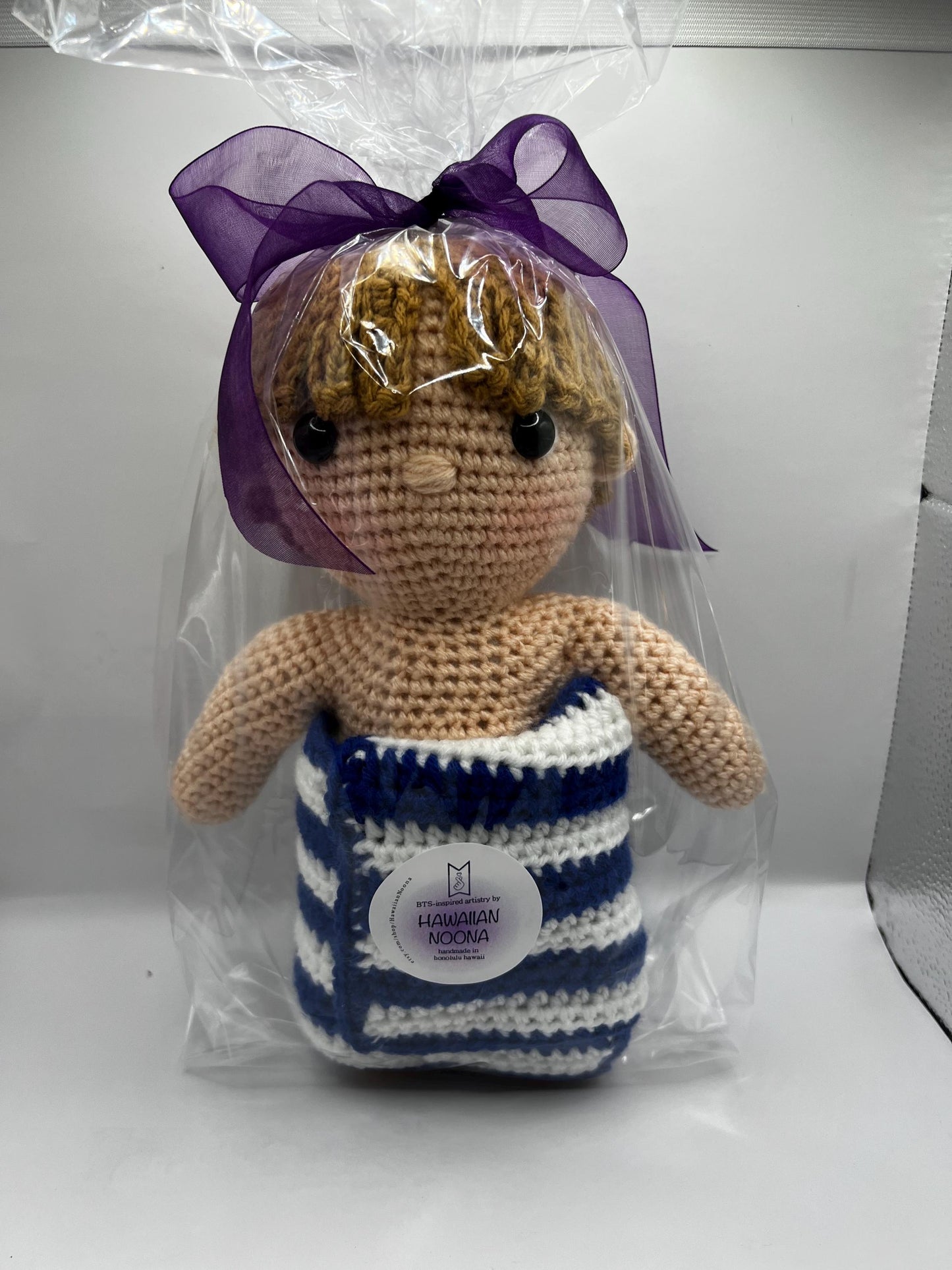 BTS V from vlog Are You Sure?! Jeju Island hand crocheted doll