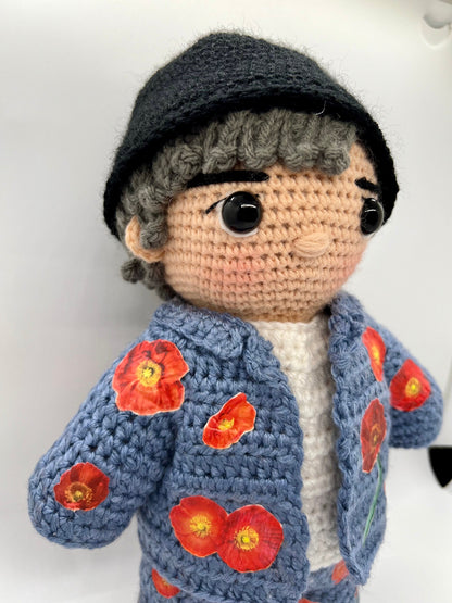 BTS RM Red Poppy Outfit Permission To Dance On Stage Las Vegas, 2022