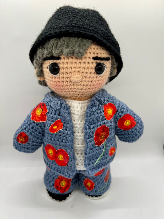 BTS RM Red Poppy Outfit Permission To Dance On Stage Las Vegas, 2022