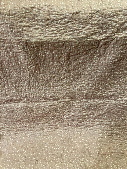 Handmade BTS Quilt: Tiny Tan Cotton Throw Blanket