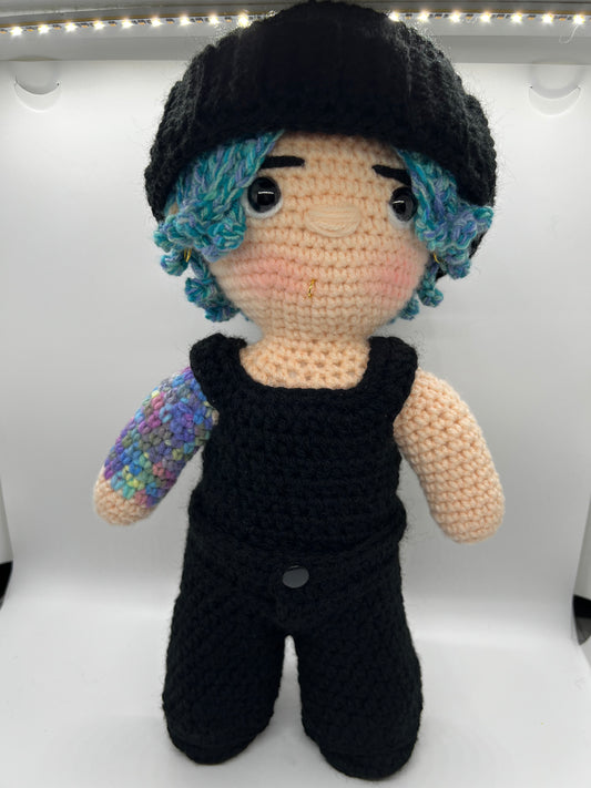 Made to order: JK with blue hair, fashion magazine photoshoot