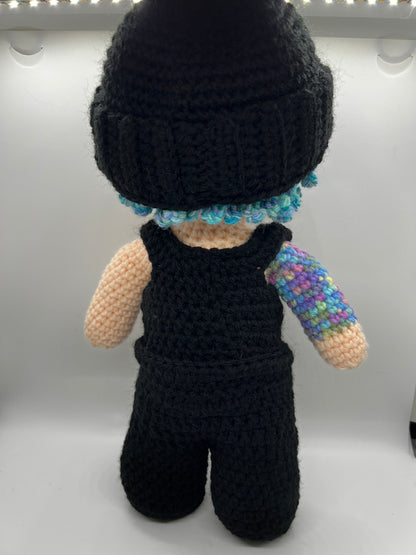 Made to order: JK with blue hair, fashion magazine photoshoot