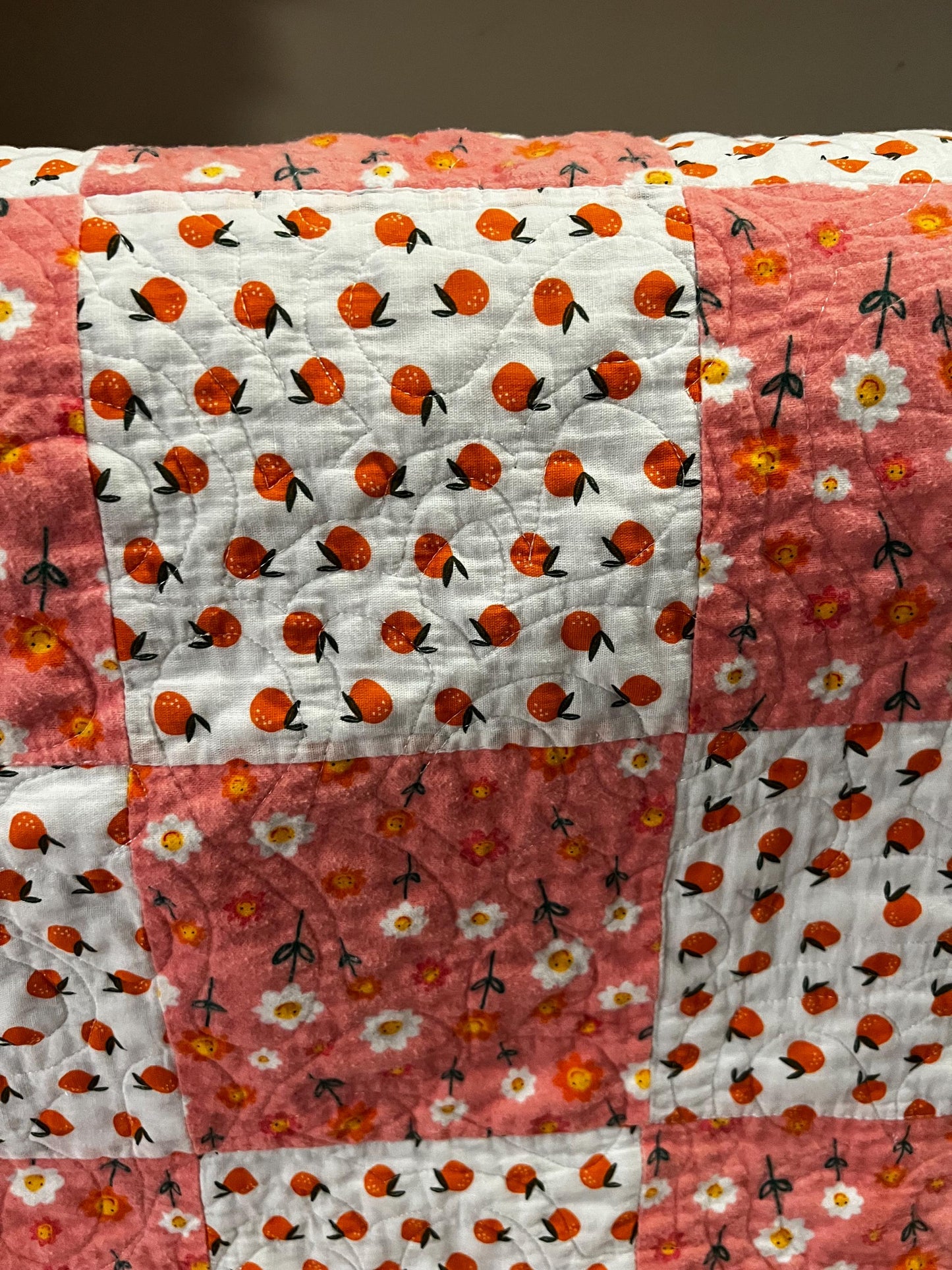 Handmade patchwork baby quilt like your grandma used to make