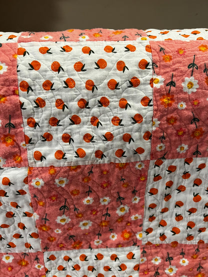 Handmade patchwork baby quilt like your grandma used to make