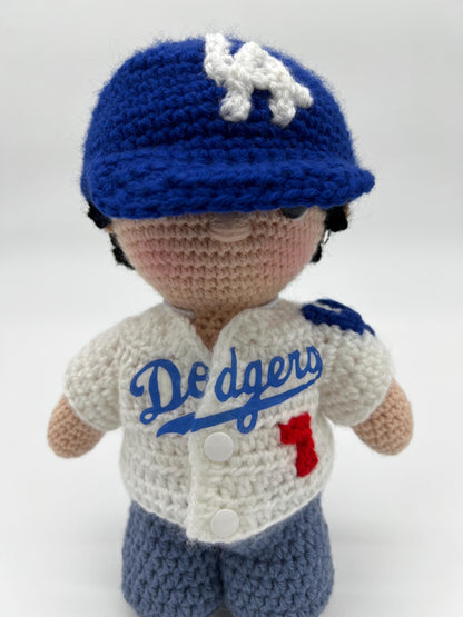 Made to order: BTS V Doll Dodgers Jersey, Handmade Kpop Fan Gift